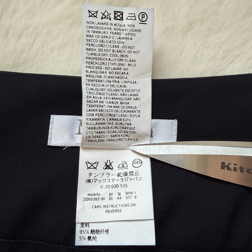 MaxMara Luxe Virgin Wool Fox Wrap Black Pencil Skirt-Made in Italy - 10(M) - Picture 10 of 14